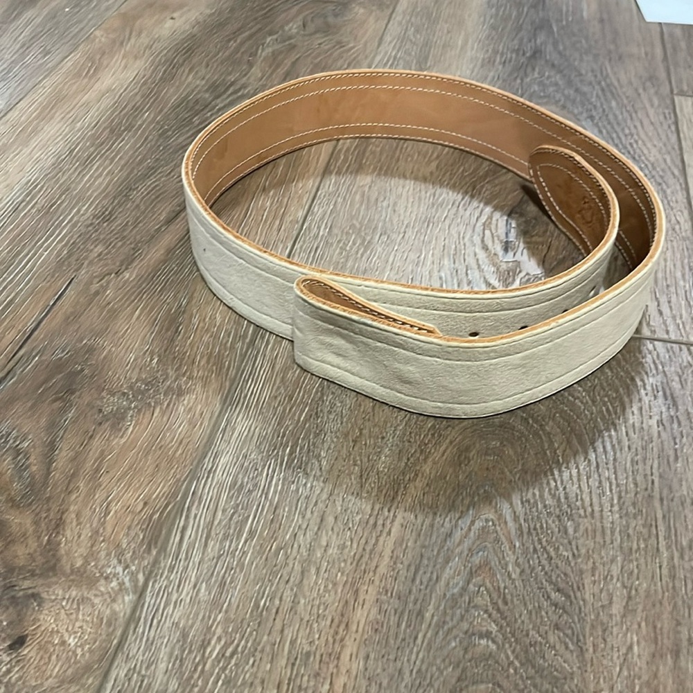 Sand Hobby Horse Ultrasuede Leather Belt